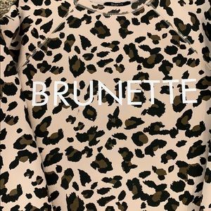 Cheetah print crew neck